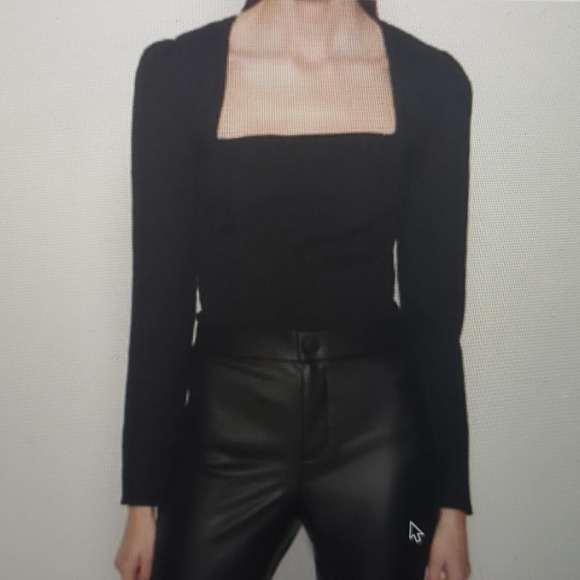Zara black textured bodysuit - Picture 2 of 7